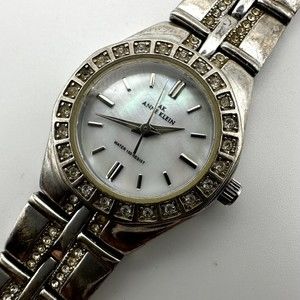 ANNE KLEIN Womens MOP Silver Watch 100% Water Resistant Stainless Steel Back